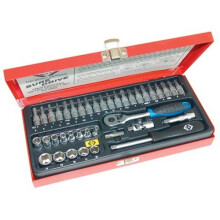 CK T4655 Sure Drive Socket Set 39 Piece 1/4" Drive In Metal Case