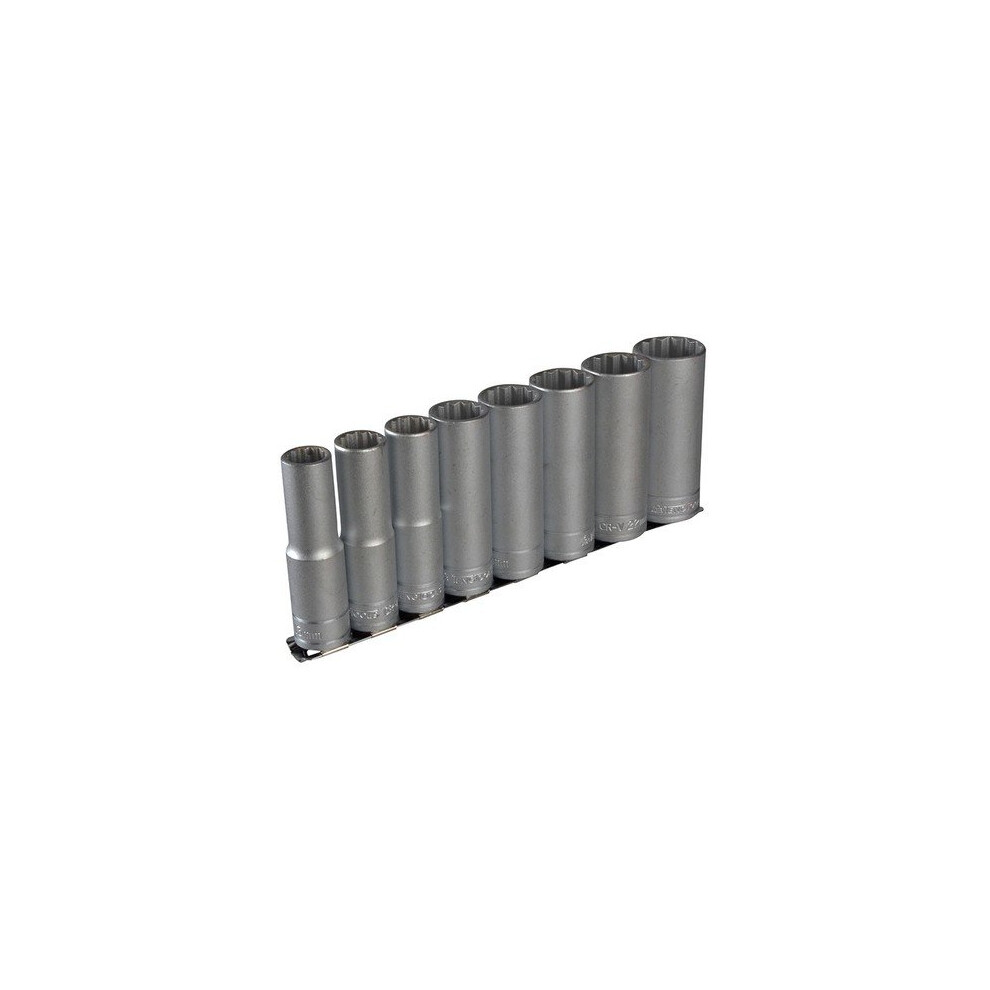 Teng M1207 M1207 Socket Clip Rail Set of 8 Metric 1/2in Drive