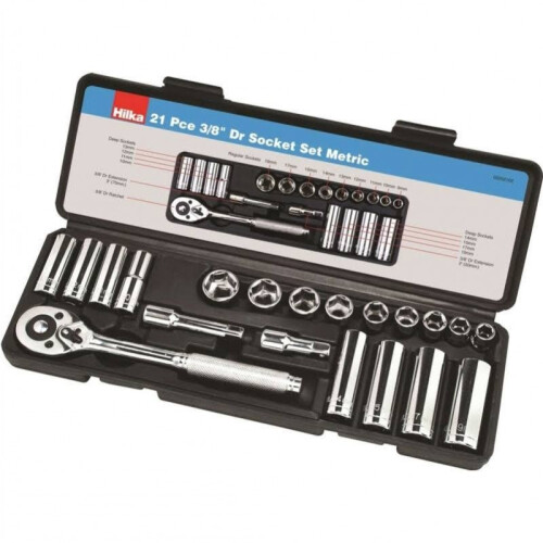 Hilka Hilka 02202102 21 pce 3/8" Drive Socket Set Metric