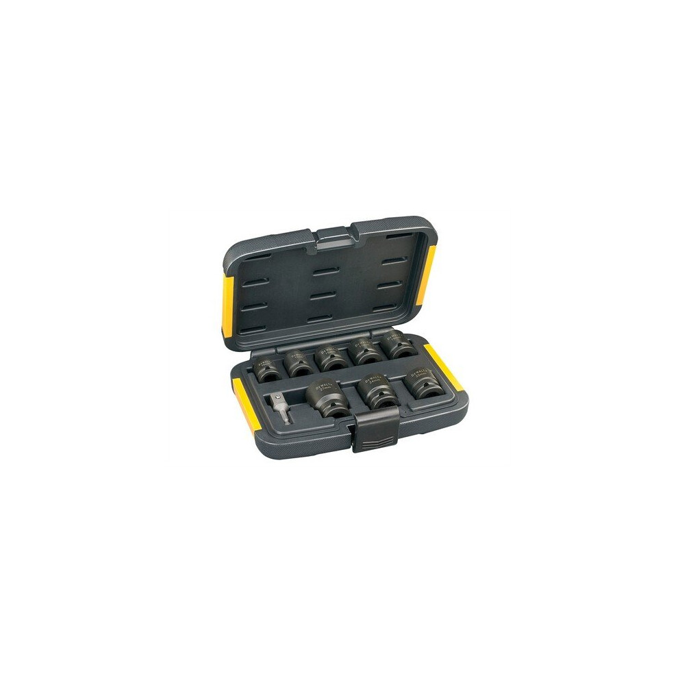 DeWalt DT7507-QZ Impact Socket Set of 9 Metric 1/2in Drive