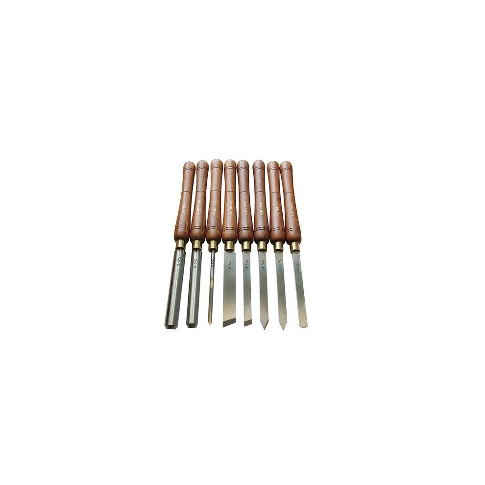 Faithfull FAIWCTSET8B HSS Turning Chisel Wooden Boxed Set of 8
