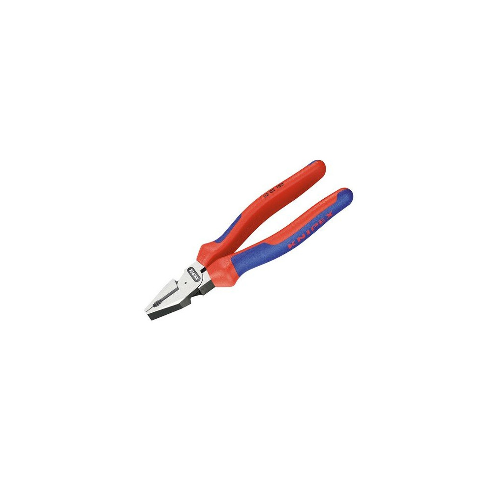 Knipex 02 02 180 SB High Leverage Combination Pliers Multi-Component Grip 180mm (7in)