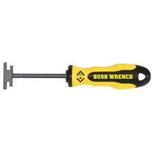 CK T4755 Conduit Bush Wrench Tool 190mm - Adjustable Head for All Bush Sizes, Zinc-Phosphate Plated Steel, Soft-Grip Tri-Lobe Handle