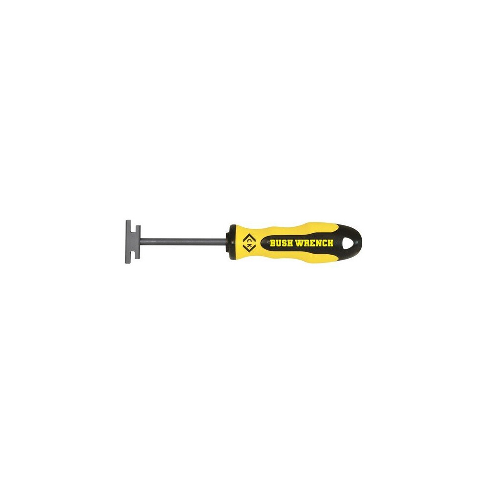 CK T4755 Conduit Bush Wrench Tool 190mm - Adjustable Head for All Bush Sizes, Zinc-Phosphate Plated Steel, Soft-Grip Tri-Lobe Handle