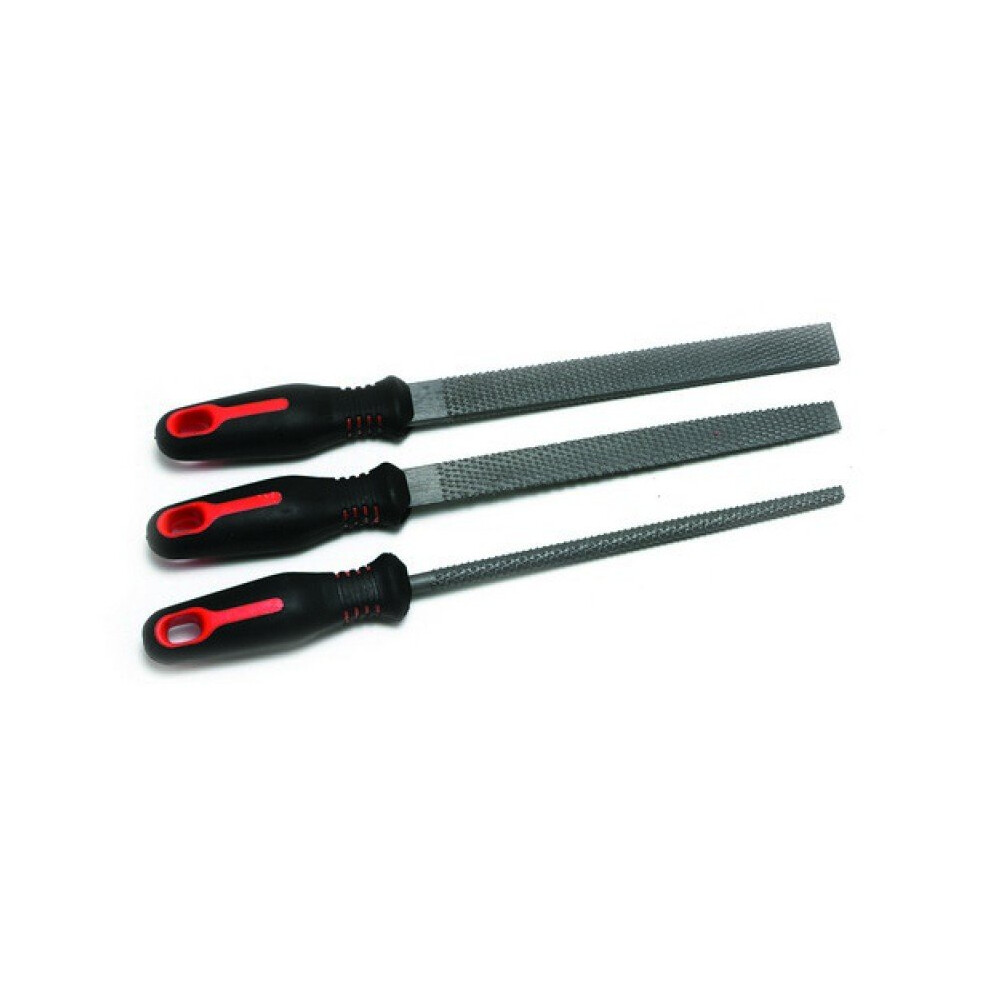 Hilka 69800113 Wood Rasp Set of 3 8" Soft Grip Handles