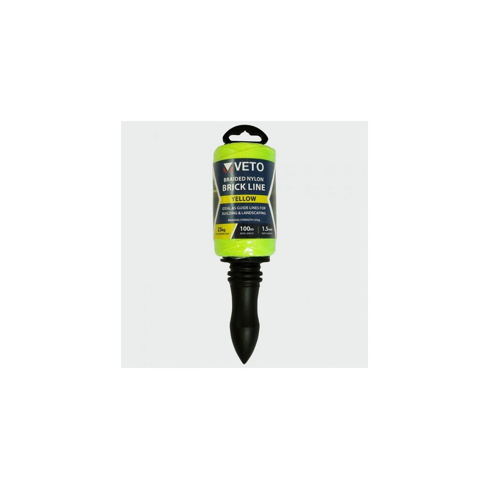Veto Ybl100w Yellow Builders Line Winder 1.5Mm X 100M 5055893359686