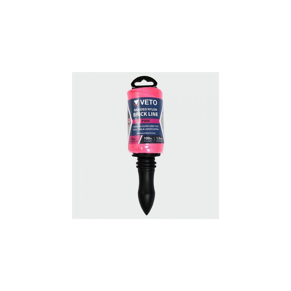Veto Pbl100w Pink Builders Line Winder 1.5Mm X 100M 5055893359693