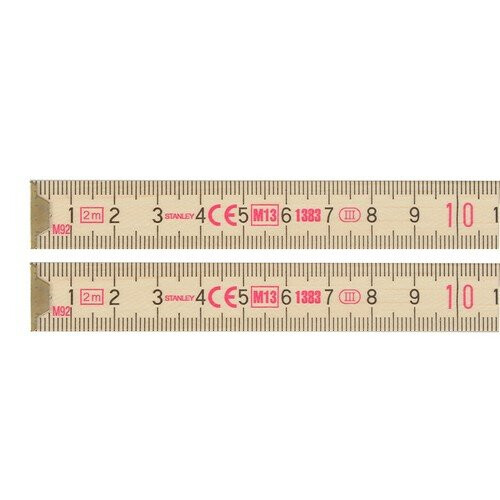 STANLEY STANLEY Metro plegable 2m x 15mm madera natural