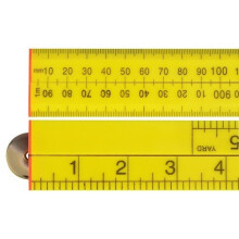 Faithfull FAIRULEFOLD Folding Rule Yellow ABS Plastic 1 Metre / 39in