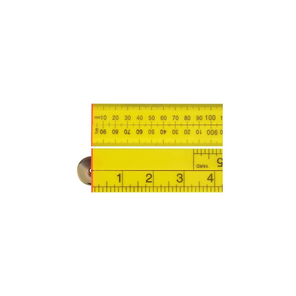 Faithfull FAIRULEFOLD Folding Rule Yellow ABS Plastic 1 Metre / 39in
