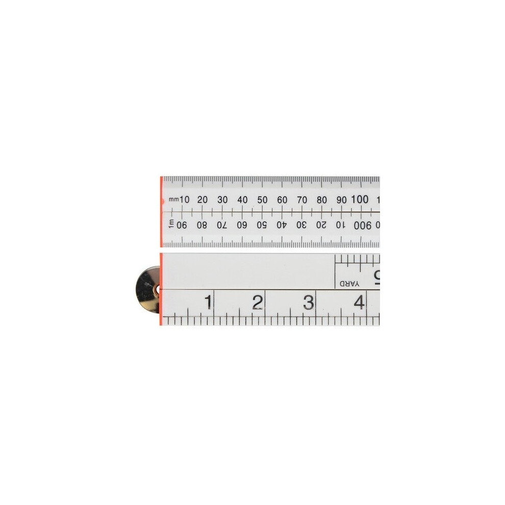 Faithfull FAIRULEFOLDW Folding Rule White ABS Plastic 1 Metre / 39in