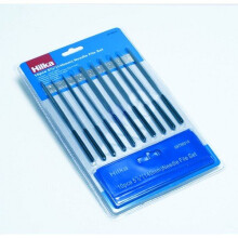 Hilka 69790010 Needle File Set Assorted Soft Grip Pack of 10