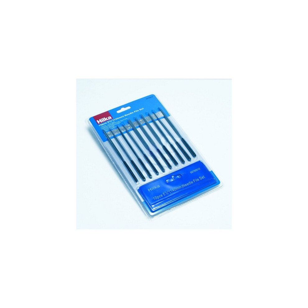 Hilka 69790010 Needle File Set Assorted Soft Grip Pack of 10