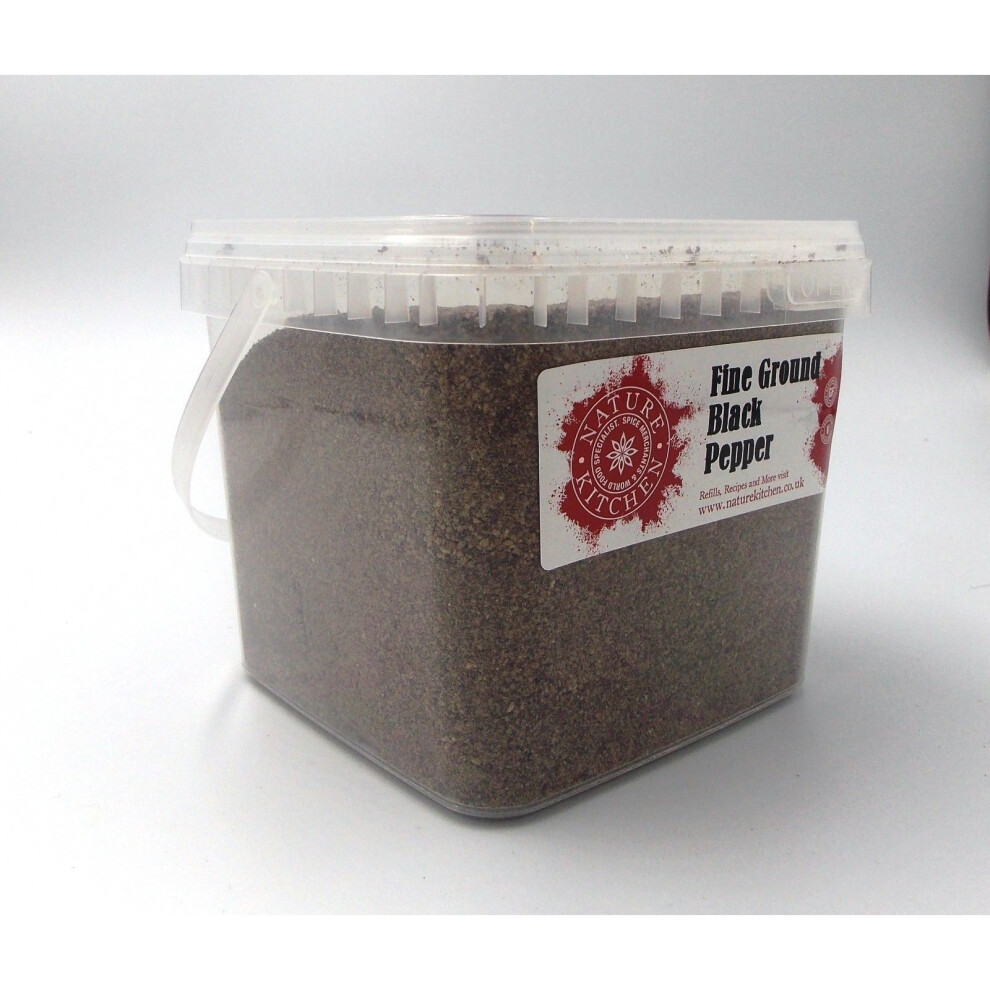 BLACK PEPPER CORNS FINE GROUND - LARGE SPICE TUB