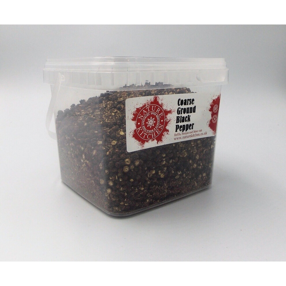 BLACK PEPPER CORNS CRACKED - LARGE SPICE TUB