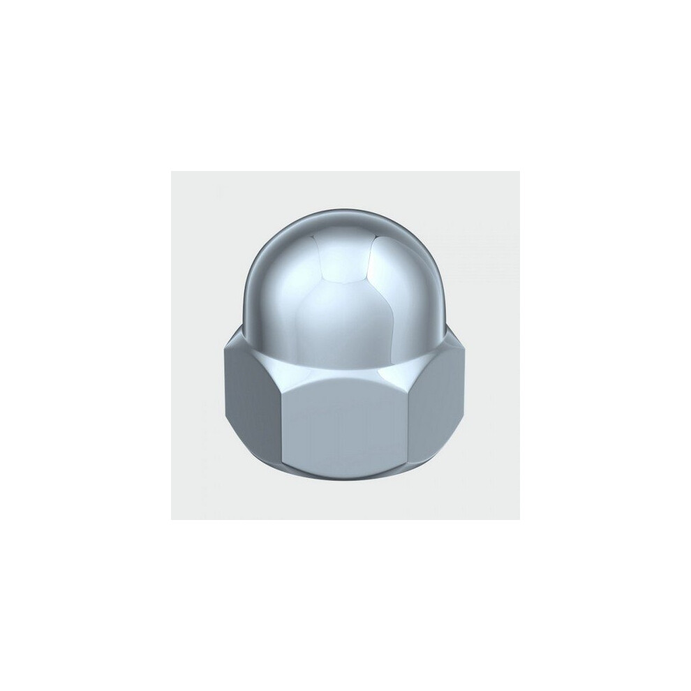 Timco Nd16z Hex Dome Nut Din 1587 Bzp M16 Box Of 100