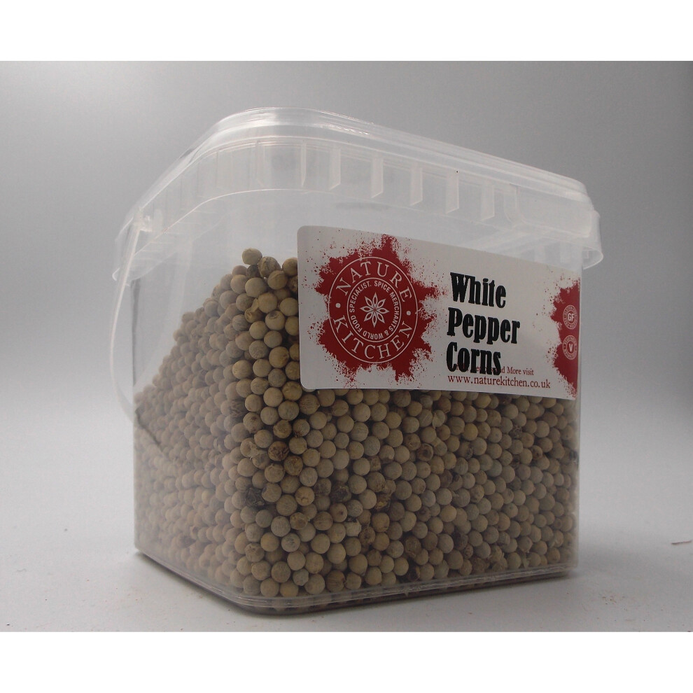 WHITE PEPPER CORNS - LARGE SPICE TUBS