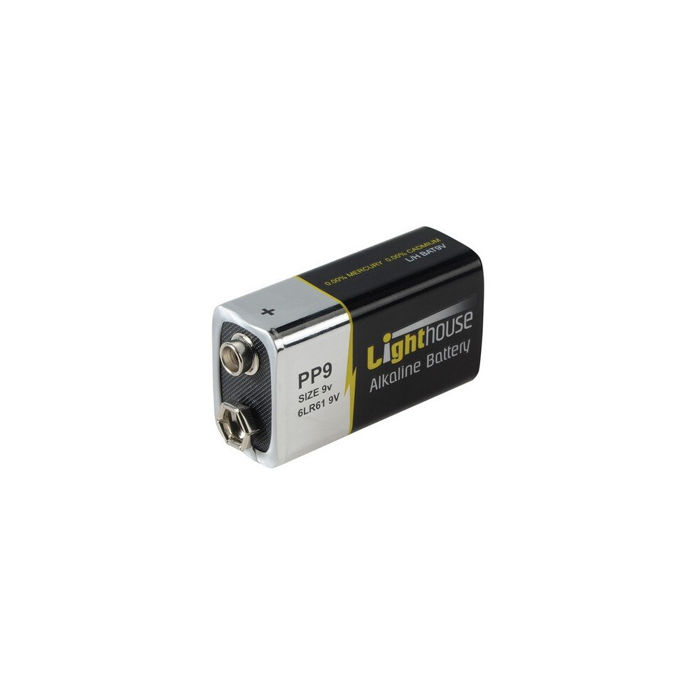 Lighthouse 6LR61 Alkaline Batteries 9v LR61 1100mAh Pack of 1