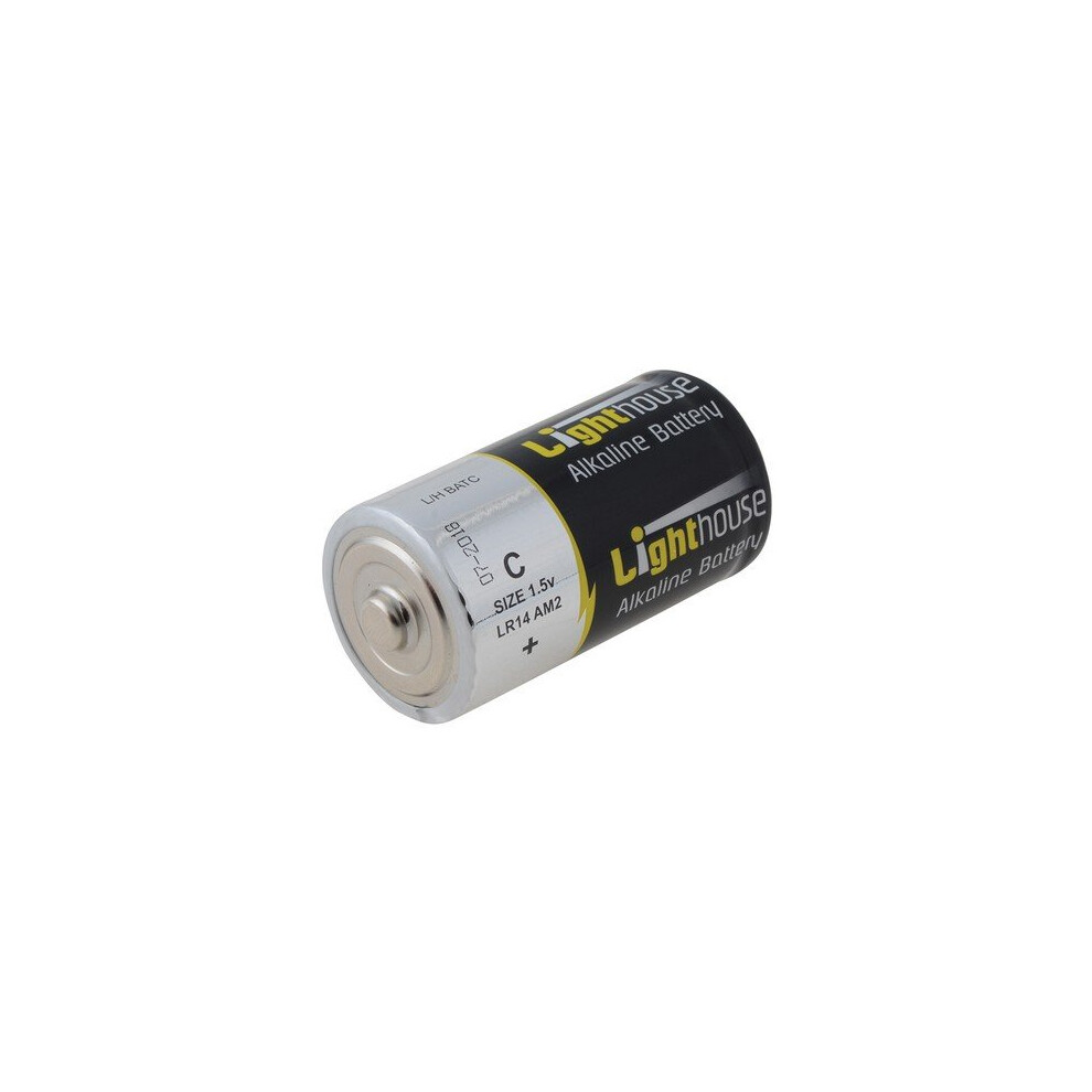 Lighthouse LR14 Alkaline Batteries C LR14 6200mAh Pack of 2