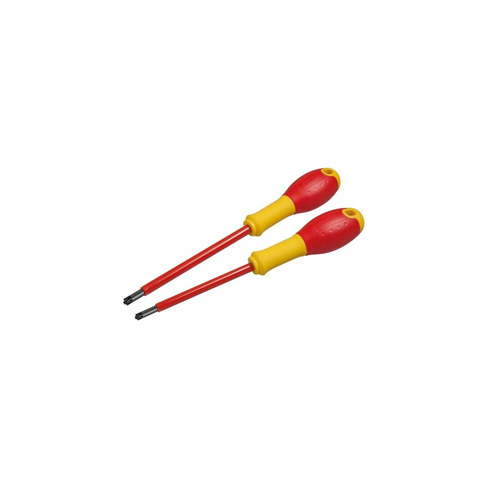 Stanley Tools FMHT0-62649 FatMax VDE Insulated Borneo Pozi Scewdriver Set of 2