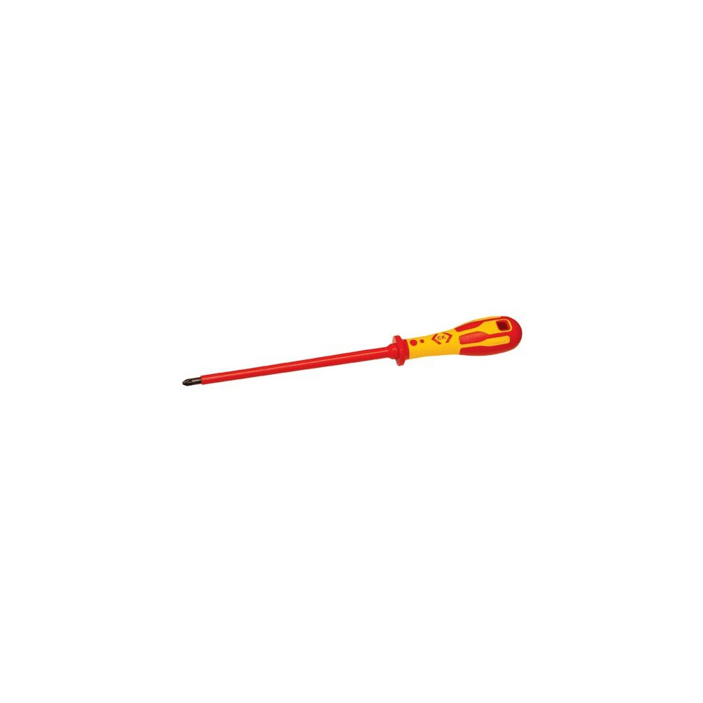 CK T49143-2200 Dextro VDE Electricians Insulated Screwdriver Pozi PZ 2 x 200mm-image-OPC-PMTNZ9-NEW