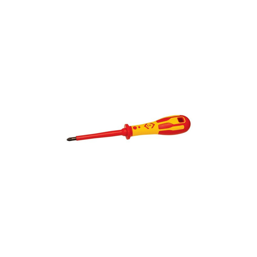 CK T49143-2 Dextro VDE Electricians Insulated Screwdriver Pozi PZ 2 x 100mm-image-OPC-PMTNZB-NEW