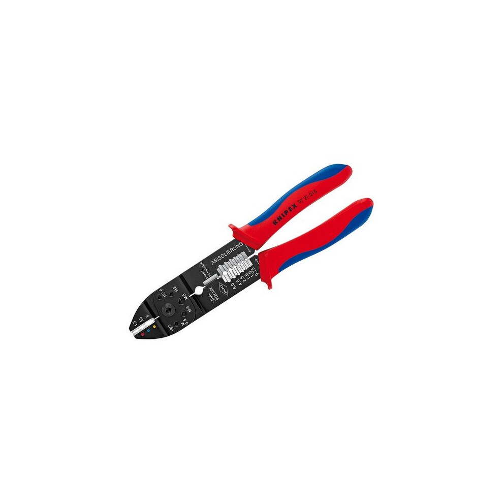 Knipex 97 21 215 SB Crimping Pliers for Insulated Terminals & Plug Connectors