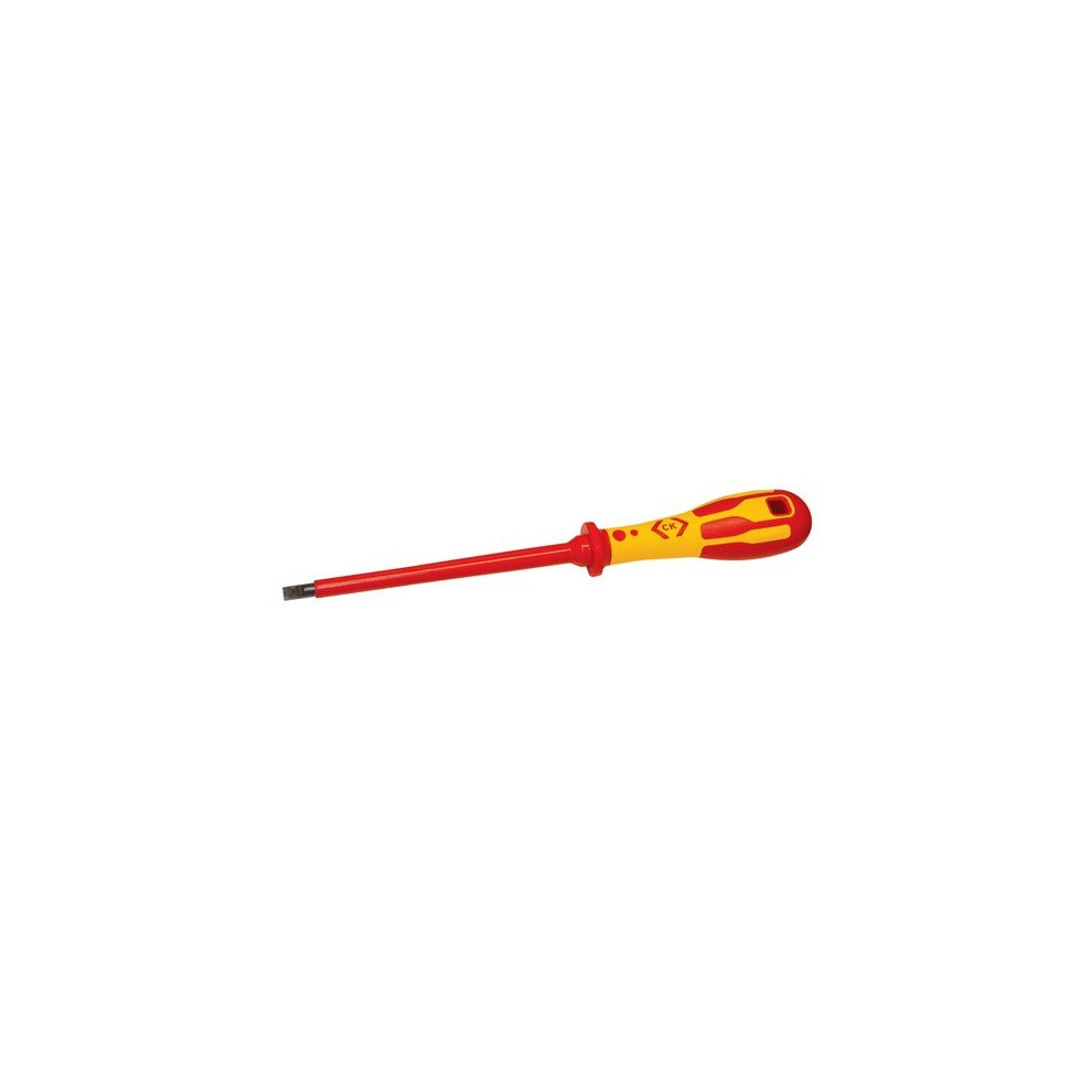 CK T49144-025 Dextro VDE Electricians Insulated Screwdriver Slotted Parallel 2.5 x 75mm