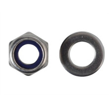 Forge FPNYLOC10SS Nyloc Nuts & Washers A2 Stainless Steel M10 Forge Pack of 8