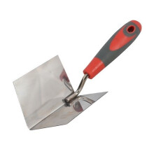 Faithfull FAISGTCINTSS Internal Corner Trowel Stainless Steel Soft-Grip Handle 4 x 3 x 3in