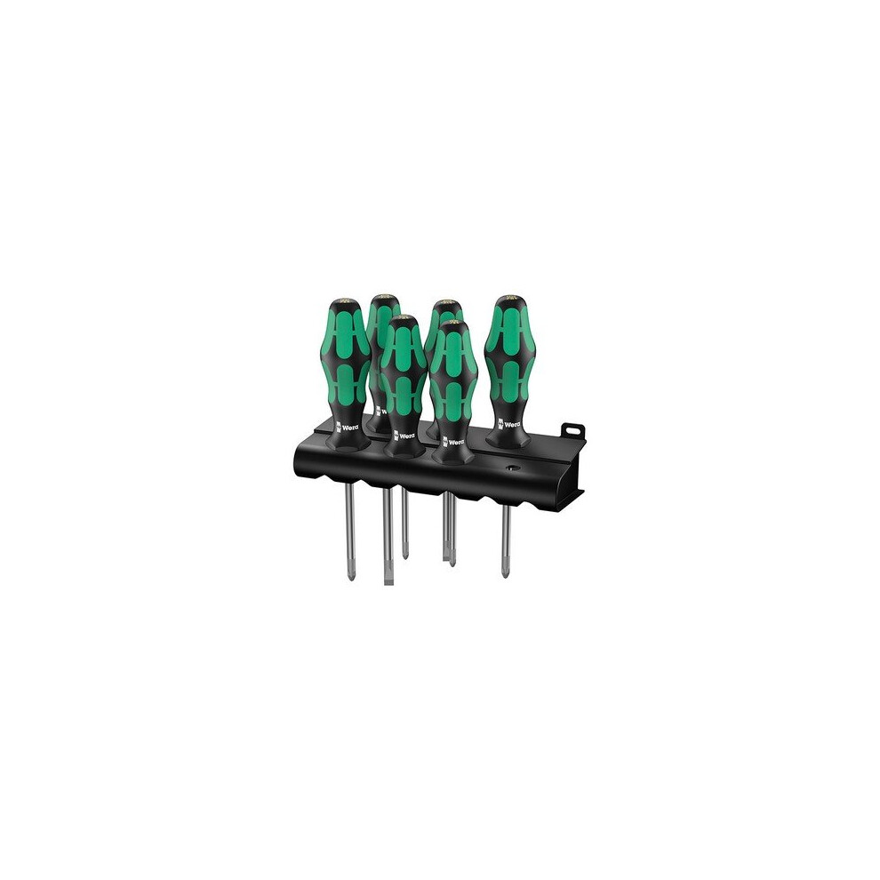 Wera 105656 Kraftform Plus 334/355/6 Screwdriver Set of 6 4 x SL 2 x PZ