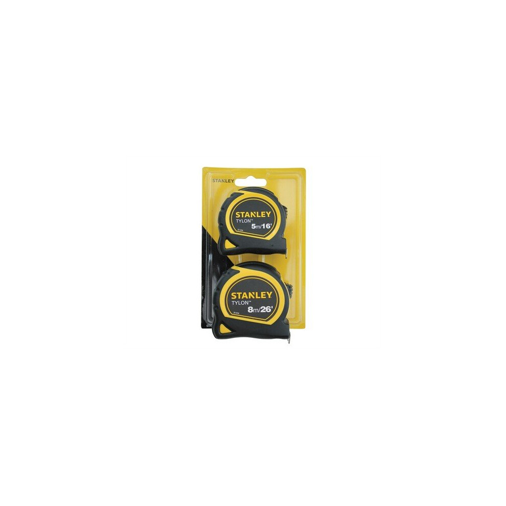 Stanley Tools STHT9-98985 Tylon Tape Twin Pack 5m/16ft & 8m/26ft