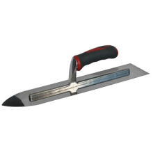 Faithfull FAISGTFL16SS Flooring Trowel Stainless Steel Soft-Grip Handle 16in x 4in