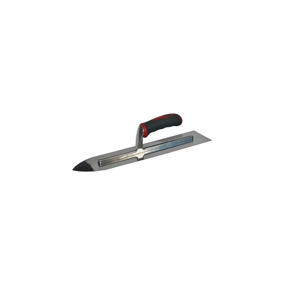 Faithfull FAISGTFL16SS Flooring Trowel Stainless Steel Soft-Grip Handle 16in x 4in