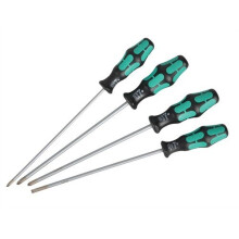 Wera 347736 Kraftform Plus Long Series Screwdriver Set of 4 2 x PZ 1 x PH 1 x SL
