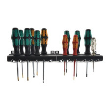 Juego de destornilladores Wera Kraftform XXL TX para el taller 12 piezas tornillos ranurados, cruzados Phillips, tornillos Pozidriv, TORX i