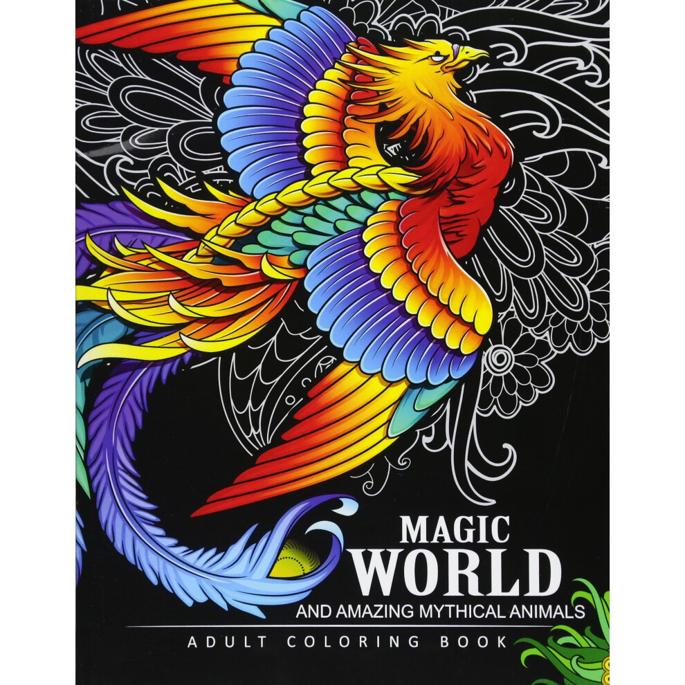 Magical World and Amazing Mythical Animals: Adult Coloring Book Centaur, Phoenix, Mermaids, Pegasus, Unicorn, Dragon, Hydra and other.
