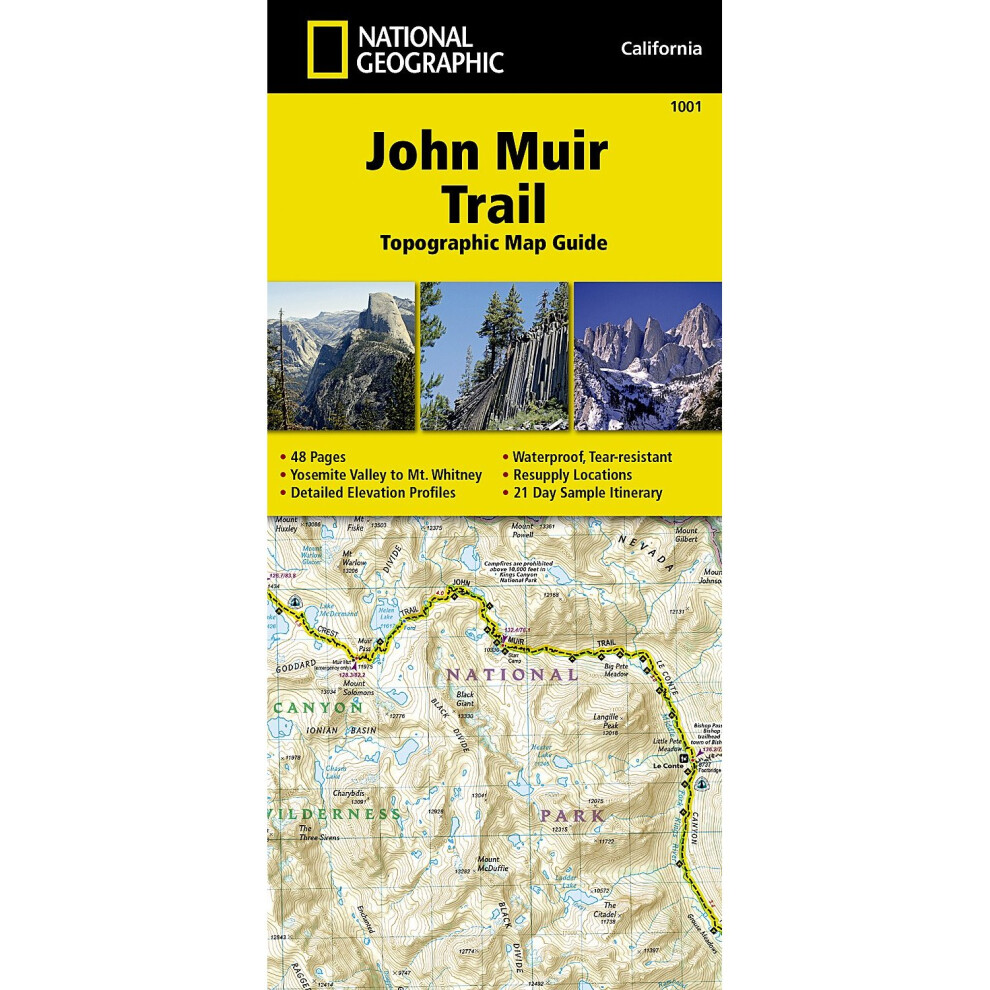 John Muir Trail Topographic Map Guide (National Geographic Trails Illustrated Map)