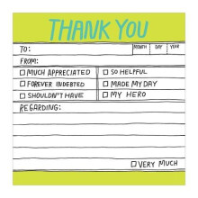 Knock Knock Hand-Lettered Thank You Sticky