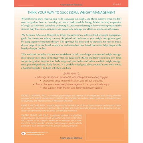 Cognitive Behavioral Workbook for Weight Management: A Step by Step Program (New Harbinger Self-Help Workbook) 1