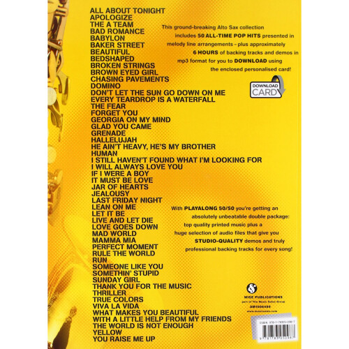 Playalong 50/50: Alto Sax - 50 Pop Hits 1