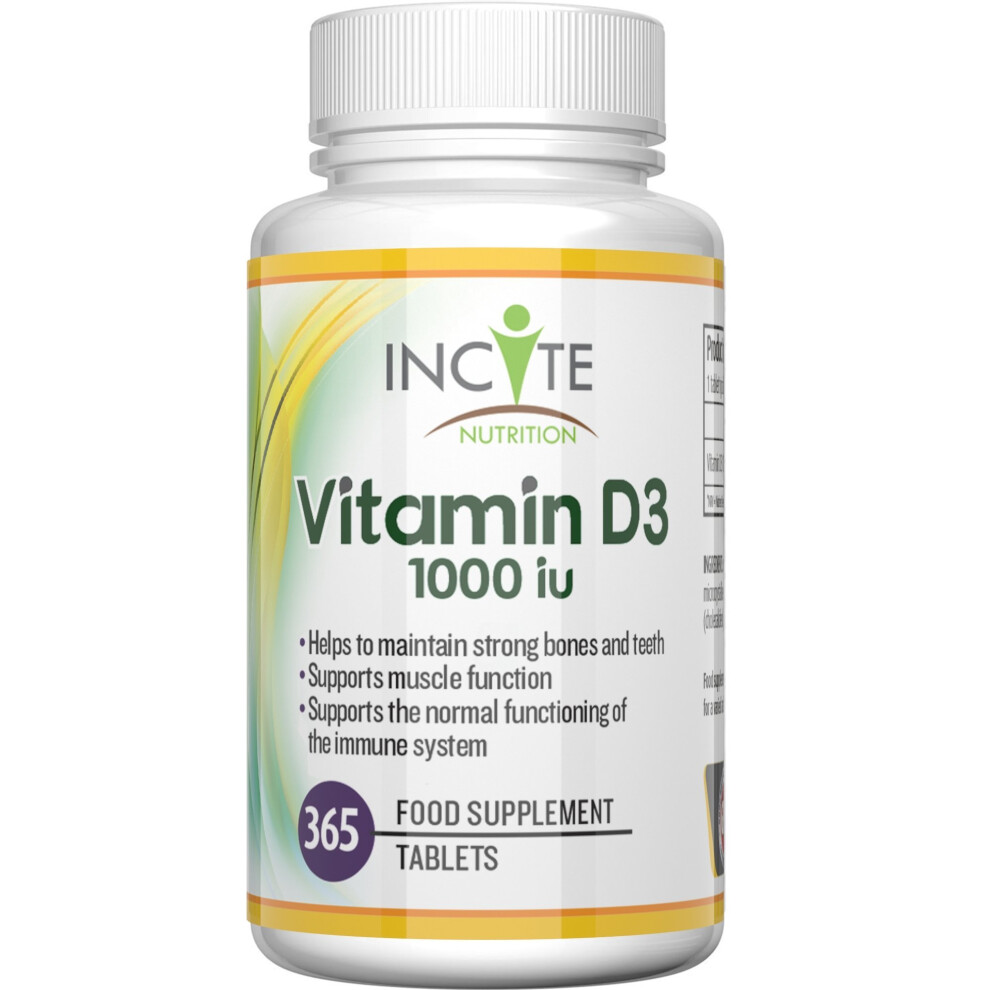 Vitamin D 3 365 Micro Tablets (1 years supply) 1000IU Vitamin D3 Supplement, High Absorption Cholecalciferol Vit D 3 | Vitamin D3 Mini Tablets...