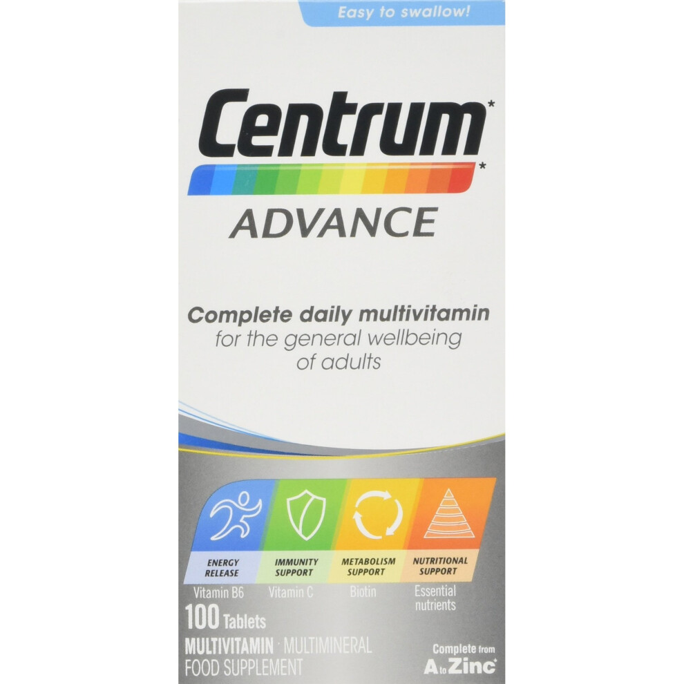 Centrum Advance Multivitamin Tablets, Pack Of 100