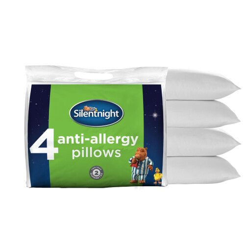 Silentnight Silentnight Anti-Allergy Pillow, White, Pack of 4 1