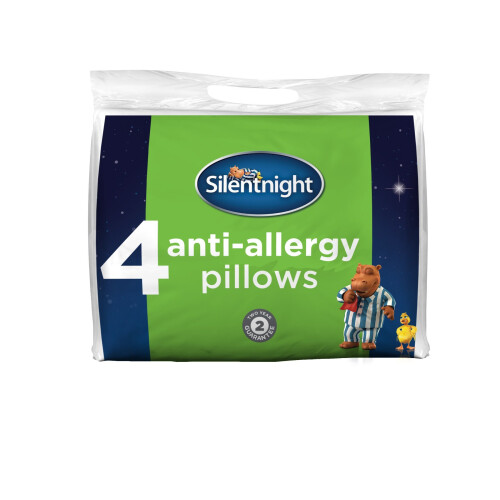 Silentnight Silentnight Anti-Allergy Pillow, White, Pack of 4