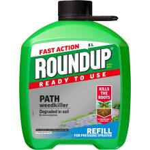 Roundup Ready to Use Path Weedkiller 5L Refill - Systemic, Fast-Acting Weed Killer for Paths & Drives, 150m2 Coverage (C-100117)