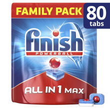 Finish Dishwasher Tablets, All in 1 Max Original, 80-Count