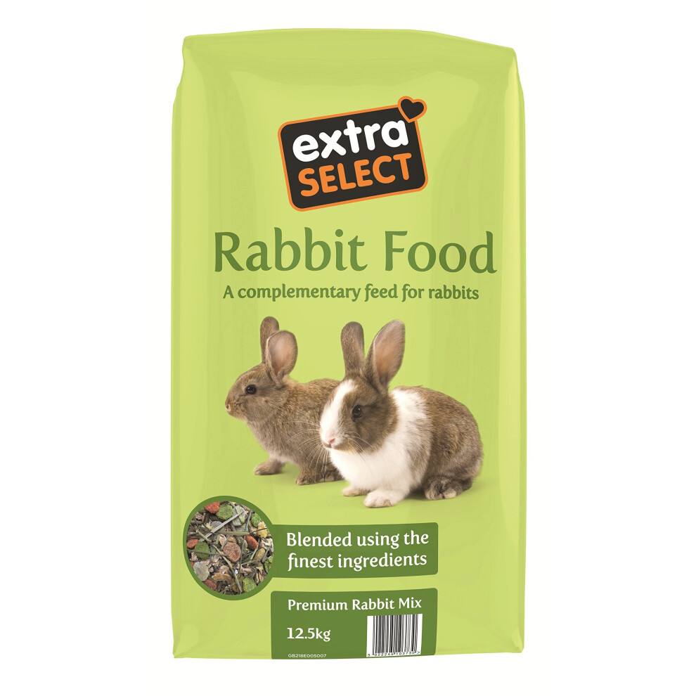 Extra Select Premium Rabbit Mix with Dried Grass, 12.5 kg