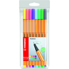 STABILO Point 88 ""Pastel"" Fineliner Pen - Assorted Colours (Pack of 8)
