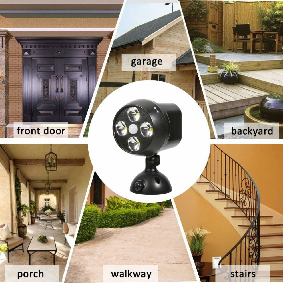 Battery Motion Sensor Lights, 600 Lumens LED Security Wall Spotlight For Driveways Gardon Yard Walkways And Stairs 1 Pack - View #6
